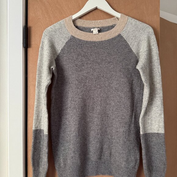 J.Crew Women's Wool Color Block Sweater - Picture 1 of 4